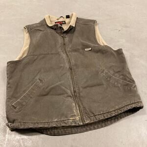 Vintage wrancher sherpa lined vest